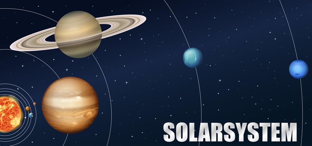 Una astronomía del sistema solar. vector