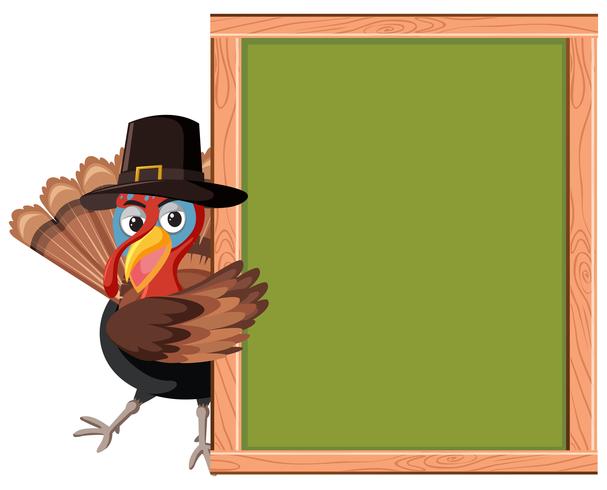 Turkey with empty frame vector