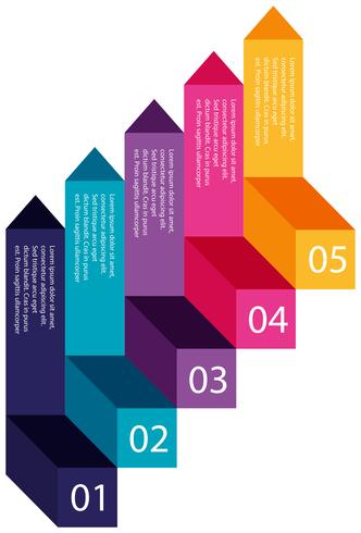 A Colourful Information Steps vector