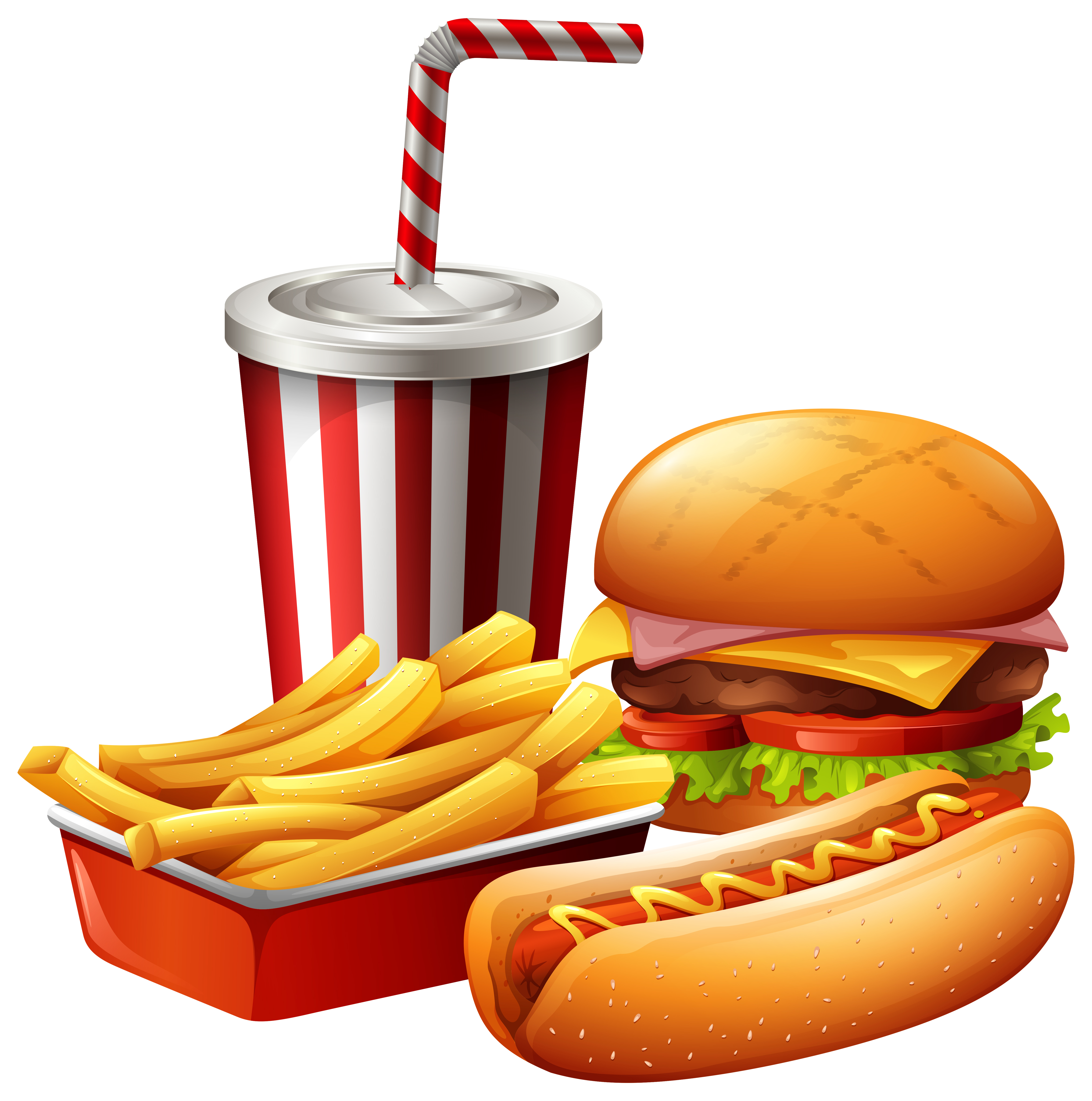 Meal of fast food 303076 Vector Art at Vecteezy