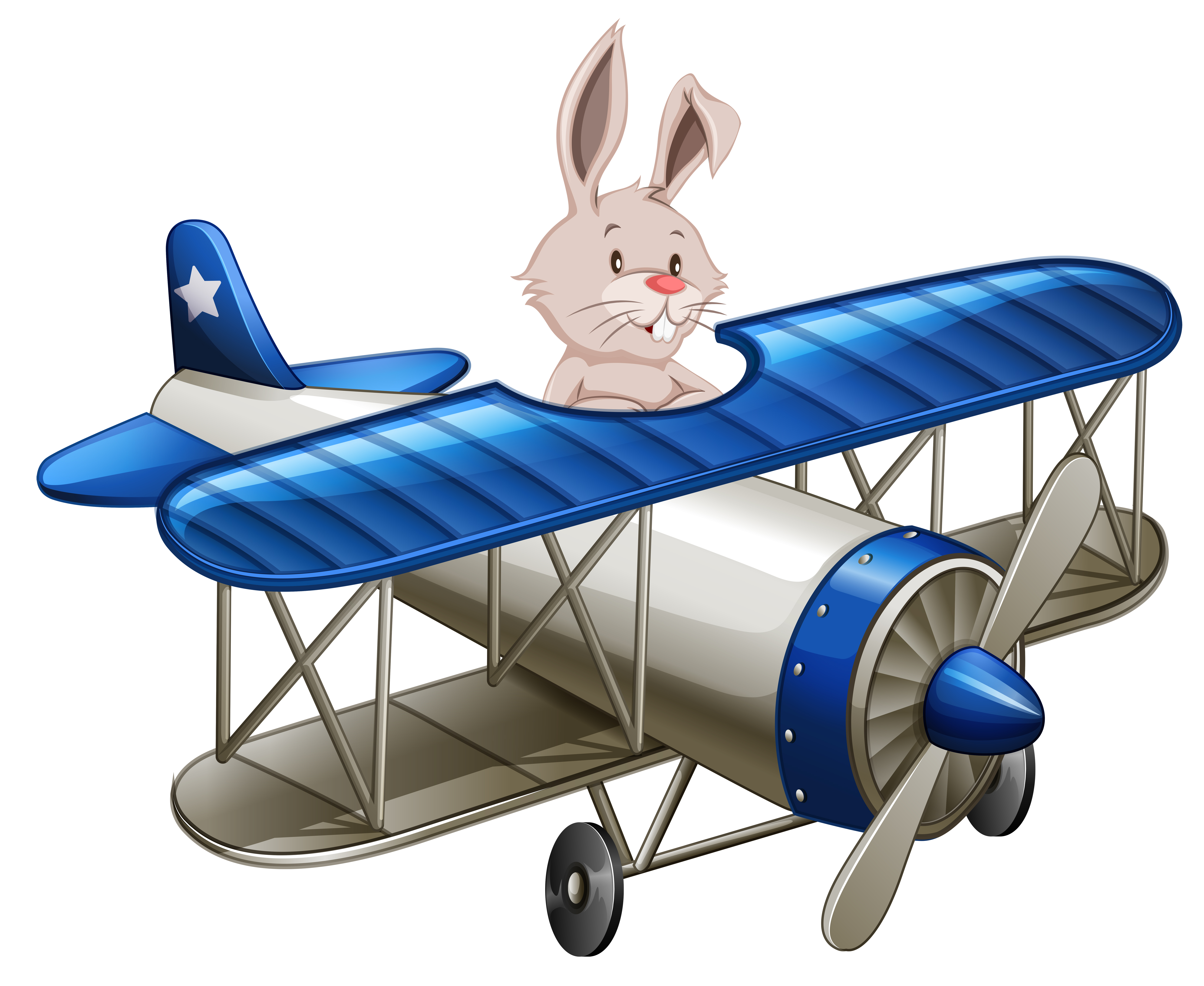 A rabbit riding plane 303135 Vector Art at Vecteezy