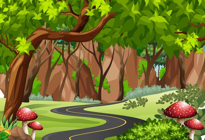 Road through the mountains vector