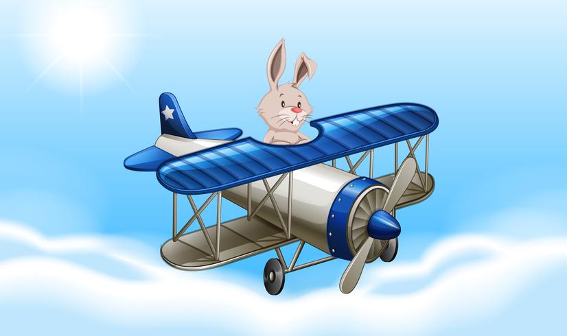 Rabbit flying an airplane - Download Free Vector Art, Stock Graphics & Images