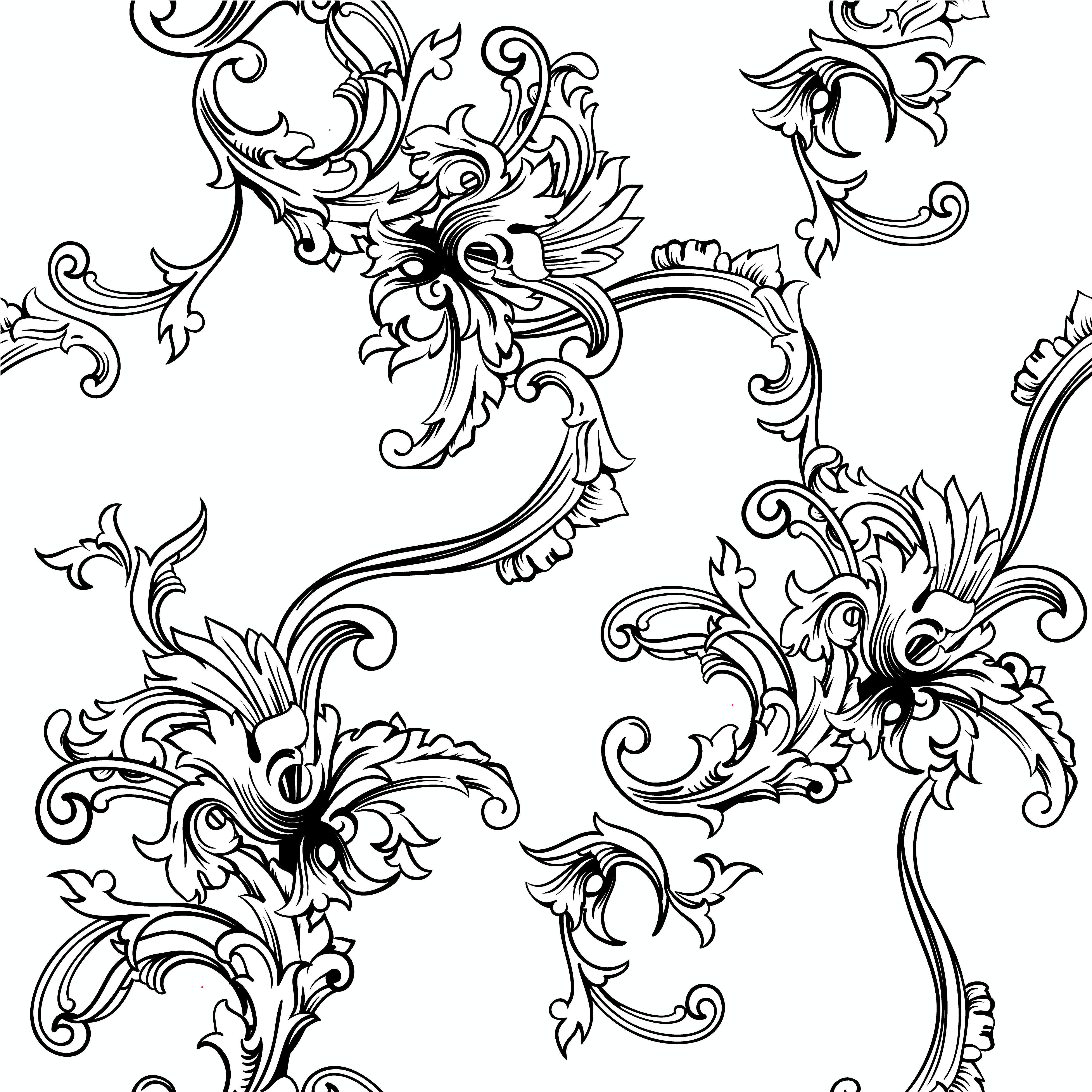 Seamless vector background. Baroque pattern. 303207 Vector Art at Vecteezy