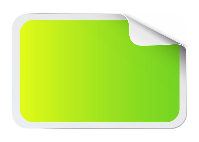 Green sticker on white vector