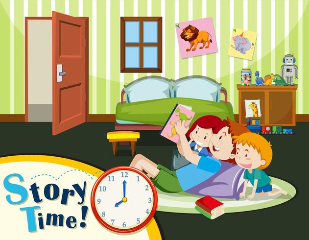 story time dad and children - Download Free Vector Art, Stock Graphics & Images