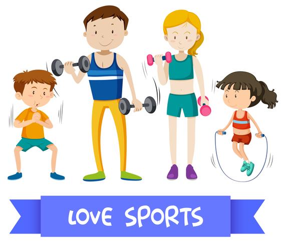 Group of sport family - Download Free Vector Art, Stock Graphics & Images