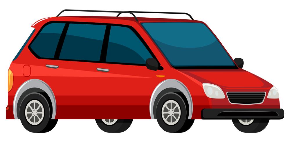 A red electric car vector