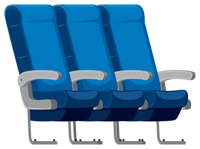 Isolated set of airplane seat vector