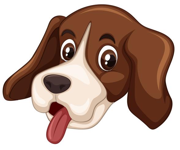 dog head white background vector