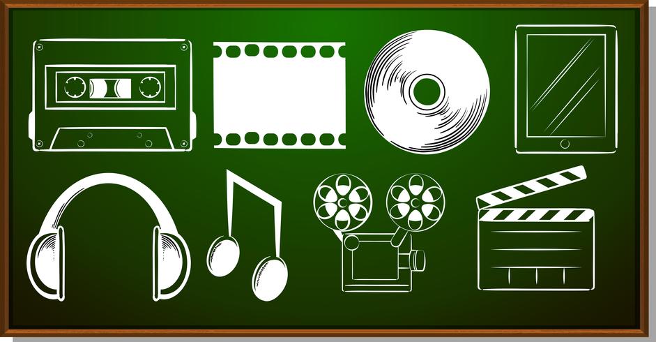 Icon design with entertainment objects vector