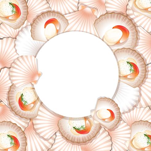 A scallop blank template vector