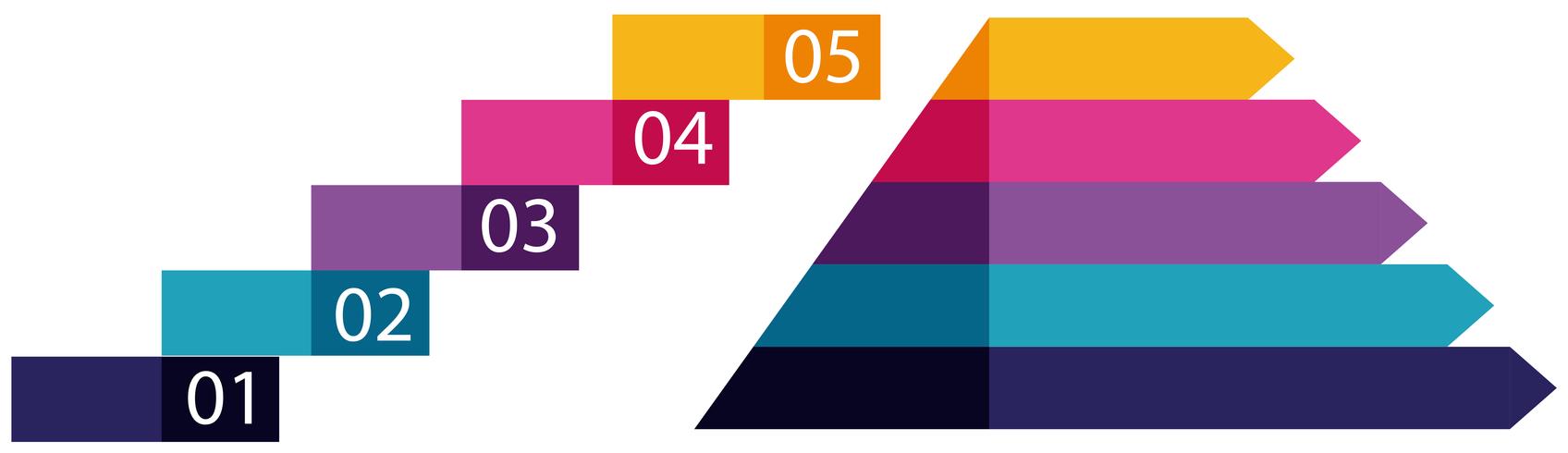 A Colourful Infographic Steps vector