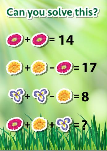 Hoja de trabajo para resolver problemas de matemáticas vector