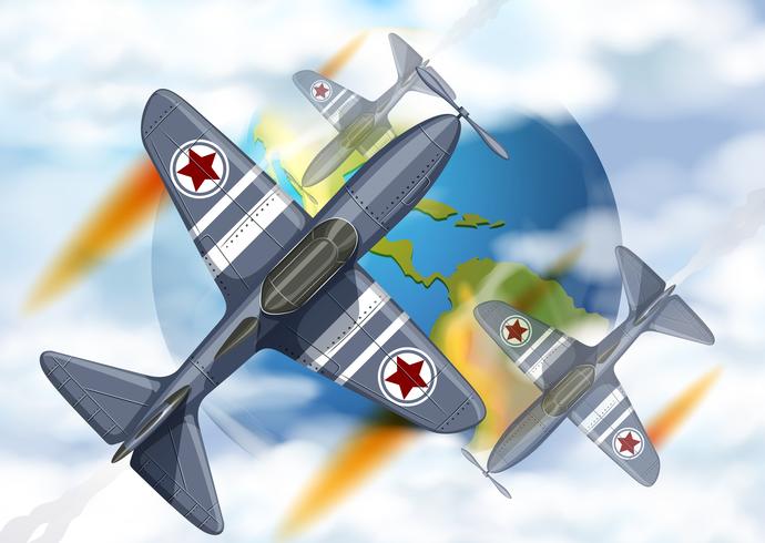 Fight airplane flying around the earth - Download Free Vector Art, Stock Graphics & Images