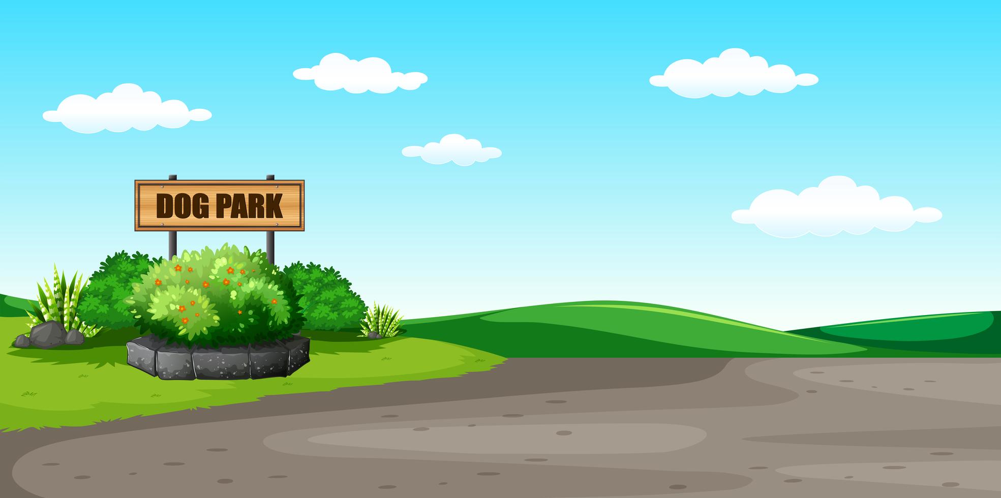 A Dog park scene 303604 Vector Art at Vecteezy