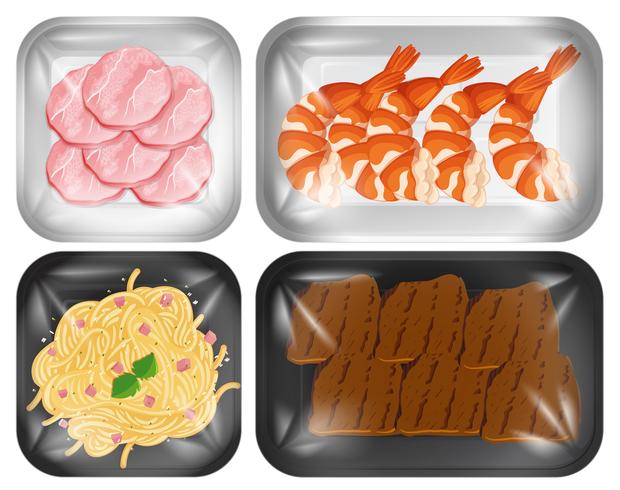 A set of delicious food vector