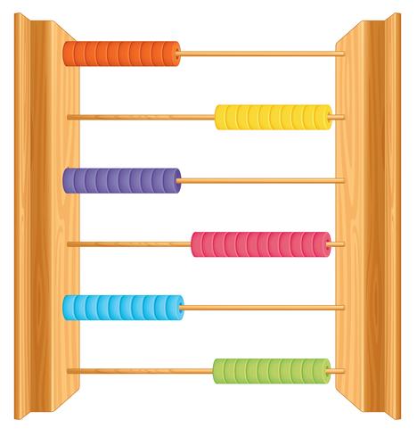 An abacus on whute background vector