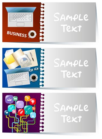 Businesscard template with business items vector