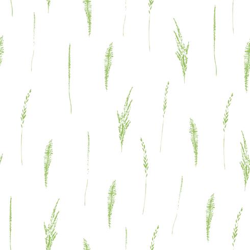 Abstract botanical seamless pattern. Vector herbal background.