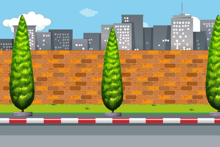 Road in urban city vector