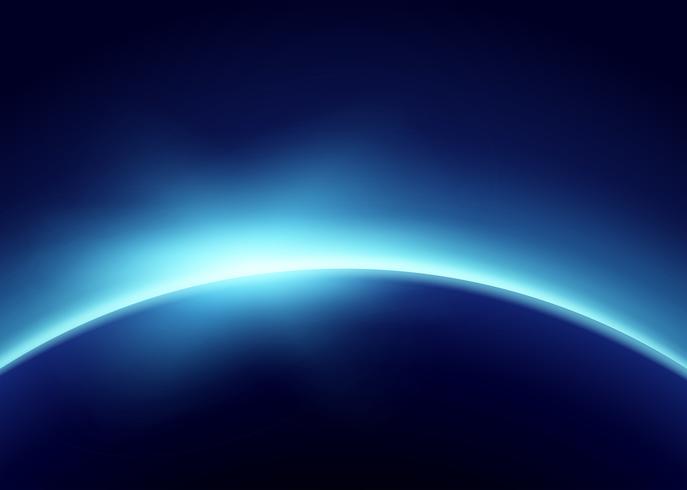 Earth with Blue Light vector