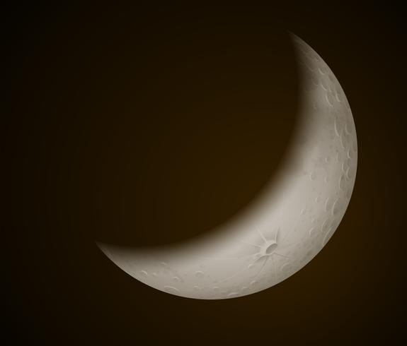 Una luna en el cielo oscuro vector