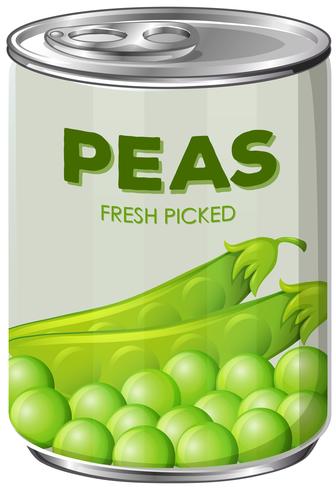 A Can of Green Pea vector