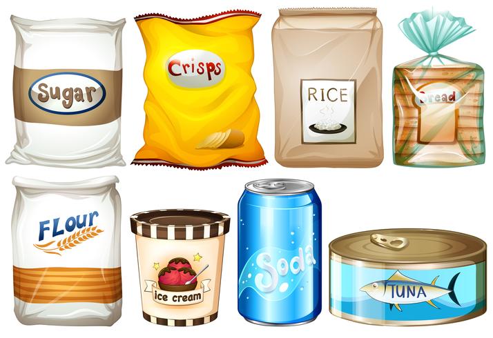 Different kind of foods vector