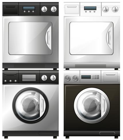 Washing and drying machines vector