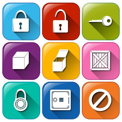 Lock icons vector