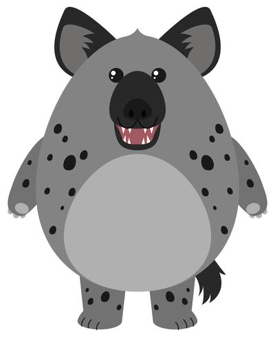 Hyena with round body vector