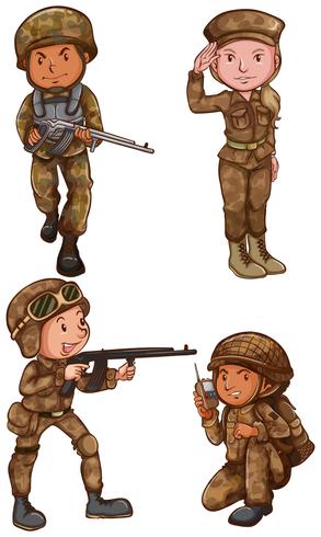 Brave soldiers vector