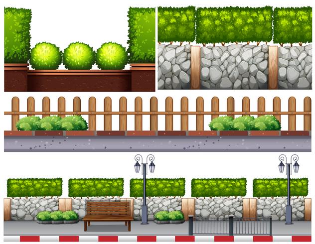 Different design for fences vector