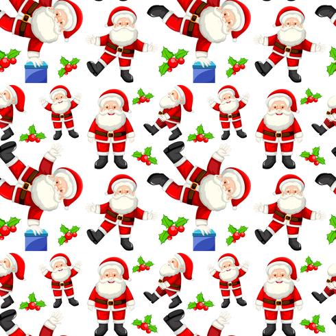 Santa claus seamless pattern vector