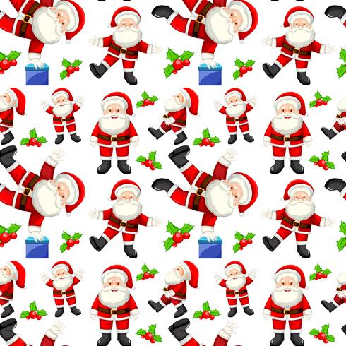 Santa claus seamless pattern vector