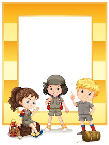 Download A group of scout border - Download Free Vectors, Clipart ...