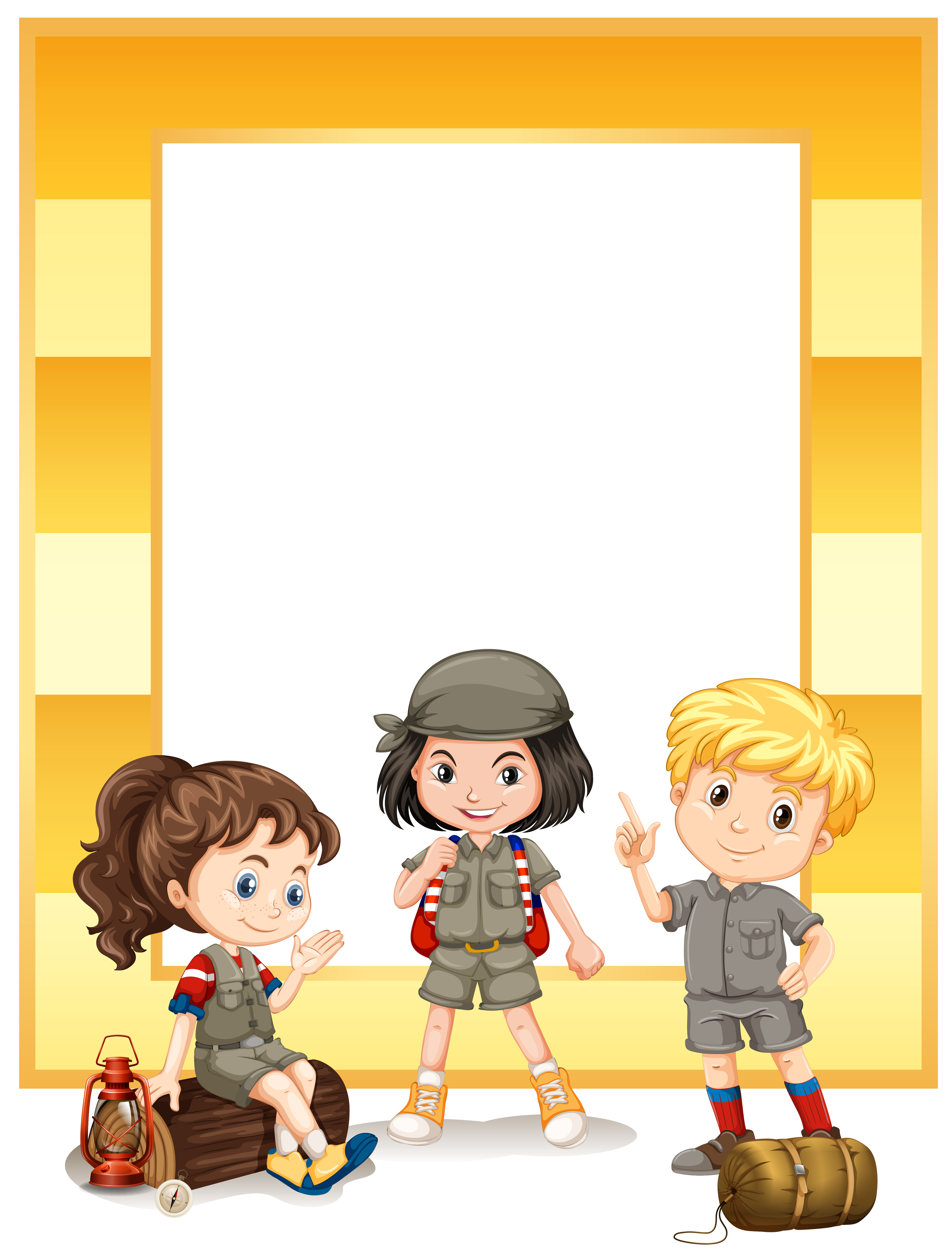 Download A group of scout border - Download Free Vectors, Clipart ...