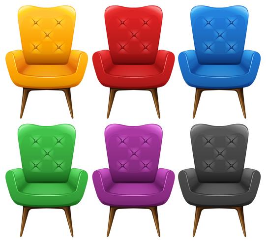 A Set of Colourful Chair vector