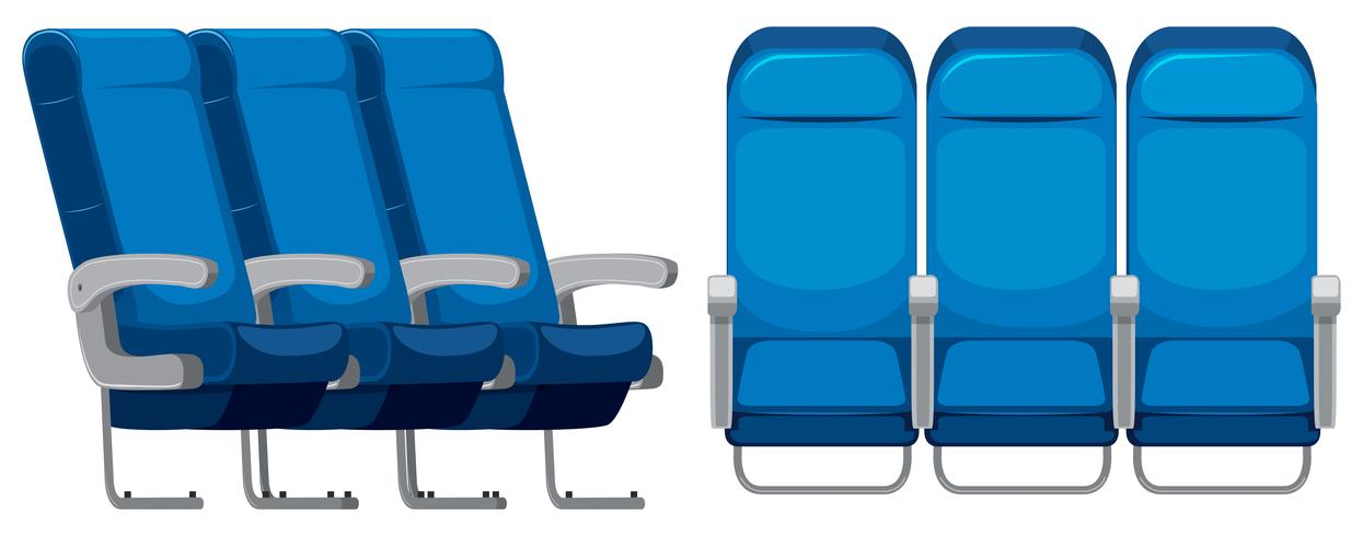 Conjunto de asiento de avión vector