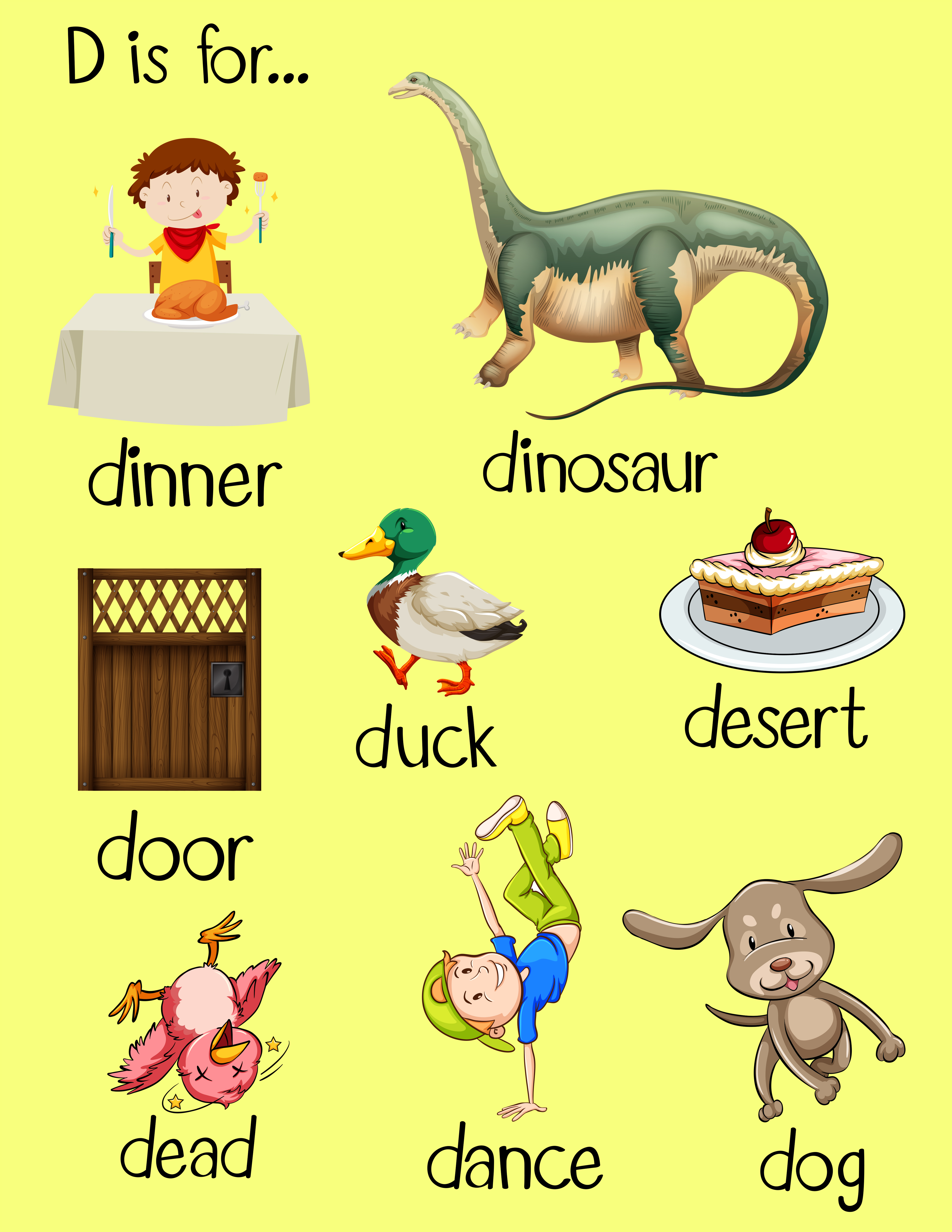 Poster words for letter D 304213 Vector Art at Vecteezy Poster words for letter D 304213 Vector Art at Vecteezy