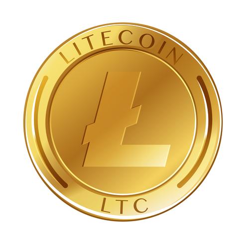 Crypto Coin on White Background vector