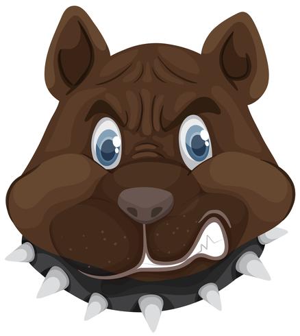 An Angry Pitbull Dog on White Background vector