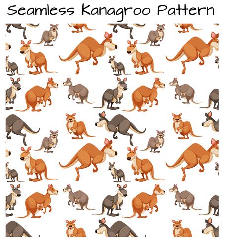 Seamless kangaroo pattern scene vector