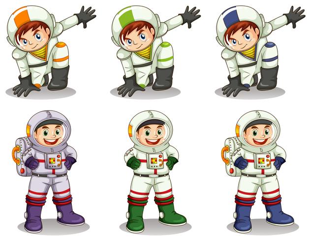 Young astronauts vector