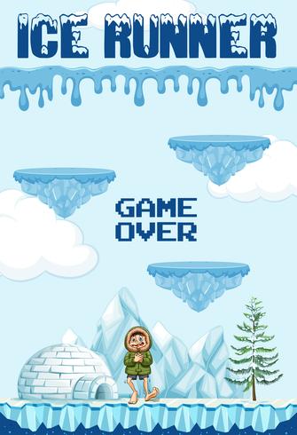 Ice Runner Game Element vector