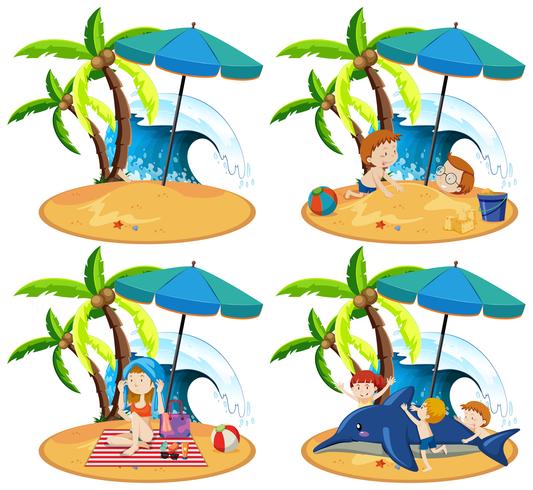 A Set of Tropical Island 304372 Vector Art at Vecteezy