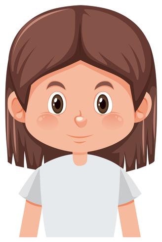 Un personaje de niña morena vector