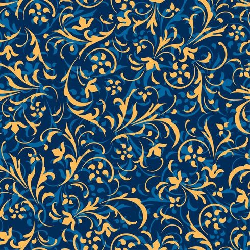 Seamless vector background. Baroque pattern.