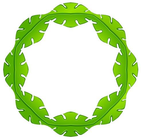 A leafy frame vector